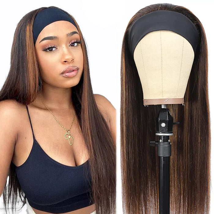 Headband wig silky Cuticle Aligned Brazilian Human Hair wig for black woman