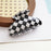 Square half round medium plastic hair clamp checker check acrylic hair claws checkered claw clip