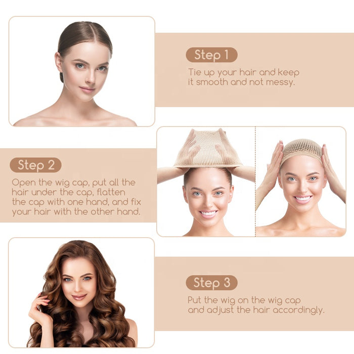 Hot sale wigs making accessories hairnet nude mesh dome wig caps for Wigs