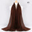 Women Wrap Solid Full Cover-up Shawls Foulard Crinkle Pleated Plain Color Cotton Muslim Hijab