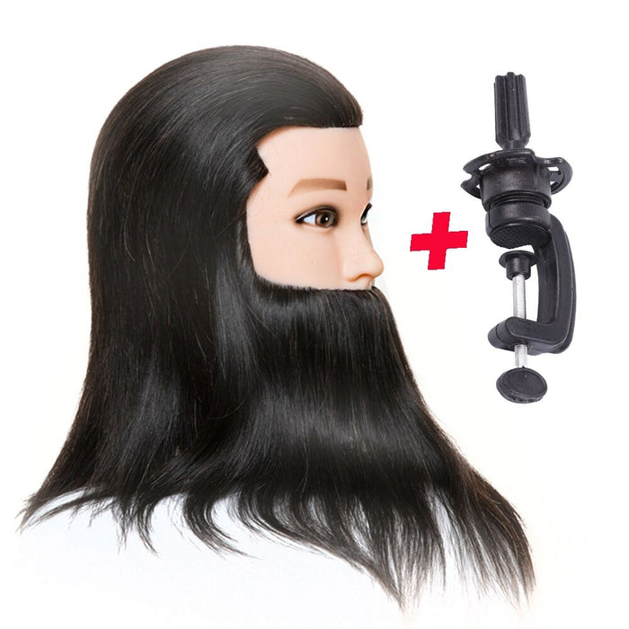 Male Mannequin Head With 100% Human Hair For Cutting Practice Hairdresser Hairstyles Salon School Training Head