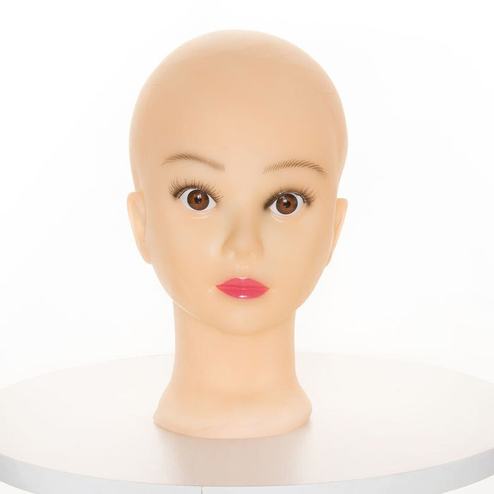 Black African Mannequin Head Without Hair For Making Wig Hat Display Cosmetology Head Female Dolls Bald Training Head