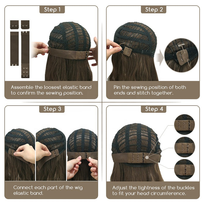 Wig Accessories Brown Adjustable Elastic Band