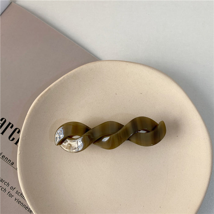 Premium 8.5cm retro classic large snap metal clip france style spring twist tortoise acetate hair barrette for women thick hair