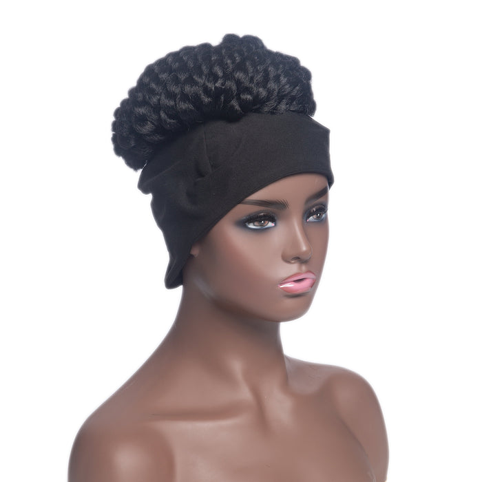 Hot Sexy Kinky Braided Turban Wig with Black Headband