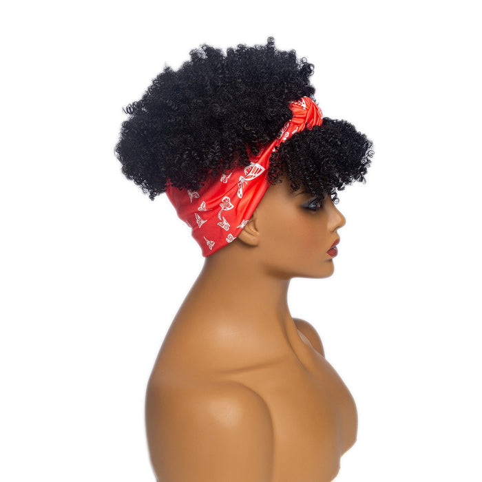 Hot Sexy Kinky Curly Wigs with Butterfly Headband