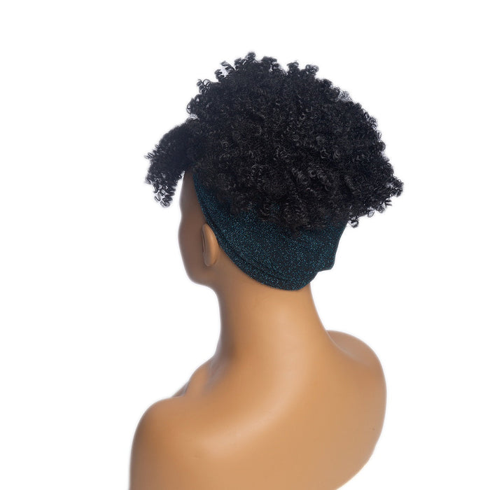 Hot Sexy Kinky Curly Wigs with Green Headband