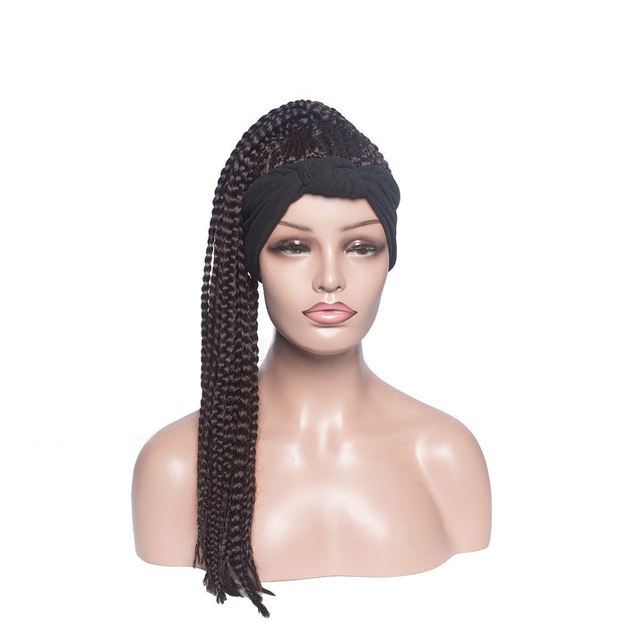 Hot Sexy Kinky Long Curly Braid Wig with Black Headband