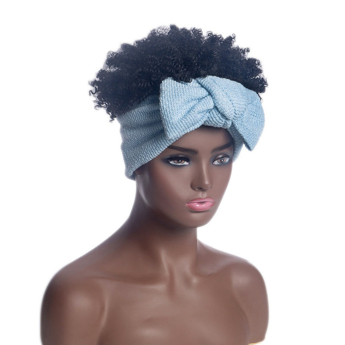 Hot Sexy Kinky Wig with Blue Bowtie Headband