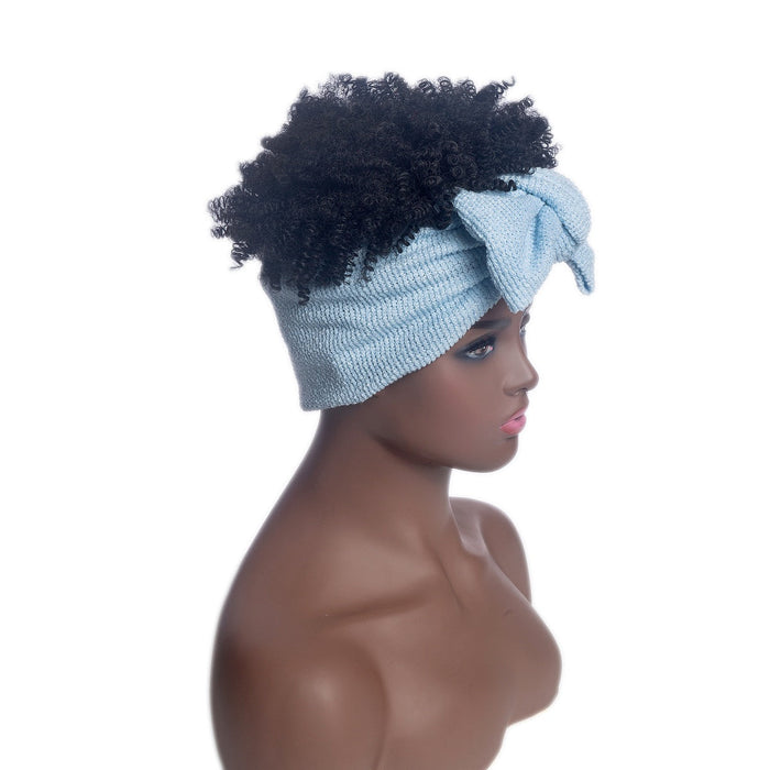 Hot Sexy Kinky Wig with Blue Bowtie Headband