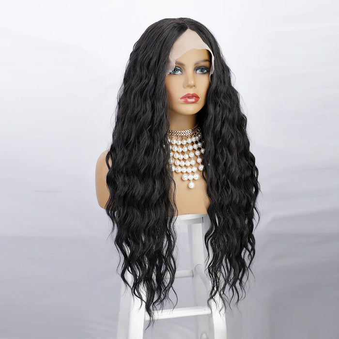 2021 Hot Black Curl T-Lace Front Wigs