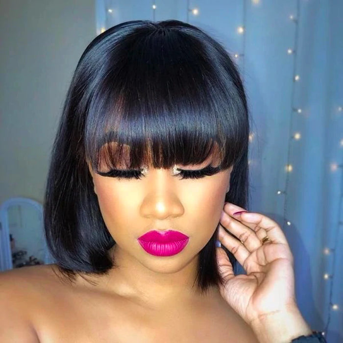 2022 Hot Short Cut Bob Wig With Bangs