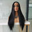 Straight Wave HD Transparent Lace Frontal Human  Hair Wigs