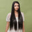 Long Straight Front Lace High Synthetic Human Hair Wig