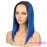 Front Lace Long Straight Human  Hair Wigs for Black Woman