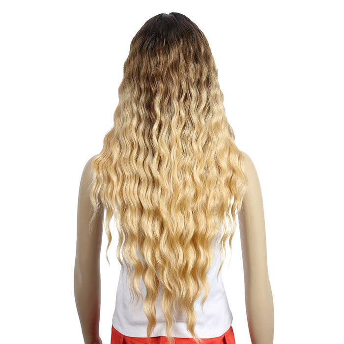 Long Curl Front Deep Wave Swiss Lace Human Hair Wigs