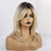 Medium Straight Synthetic with Bangs Soft Layered Human Hair Wig