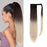 Long Straight Hair Synthetic Ponytail Gradient Ponytail Wig Hair Extension Ponytails for Black Women