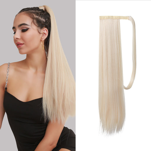 Long Straight Hair Synthetic Ponytail Gradient Ponytail Wig Hair drawstring ponytail for black women