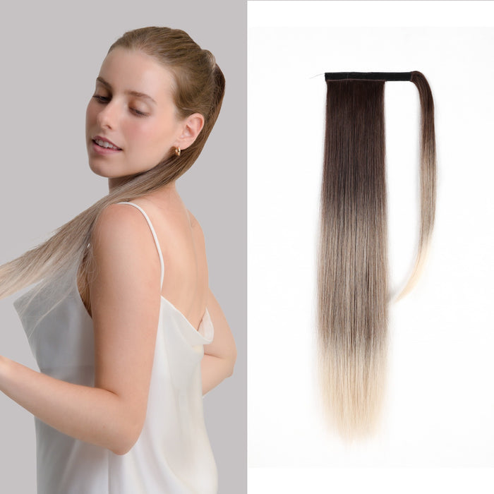 Straight Hair synthetic Gradient Ponytail Wig Hair drawstring ponytail for women