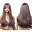 Layered Synthetic Long Straight Human Hir Wigs with Side Part Bangs