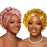 African Bright Braid Shiny Three Dimensional Sponge Turban Head Wraps Hat For Women