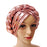 African Bright Braid Shiny Three Dimensional Sponge Turban Head Wraps Hat For Women