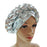 African Bright Braid Shiny Three Dimensional Sponge Turban Head Wraps Hat For Women