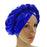 African Bright Braid Shiny Three Dimensional Sponge Turban Head Wraps Hat For Women