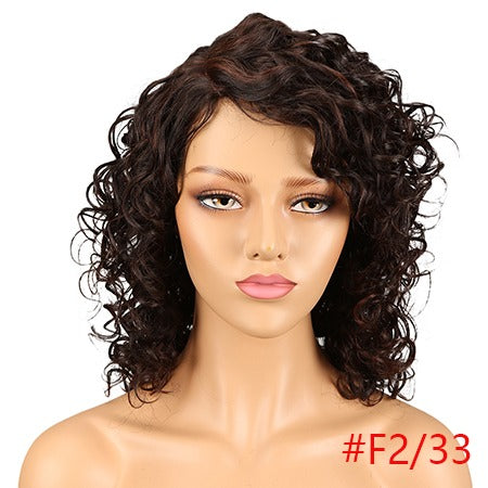 Loose Curly Wave L Part Lace Human Hair Wigs