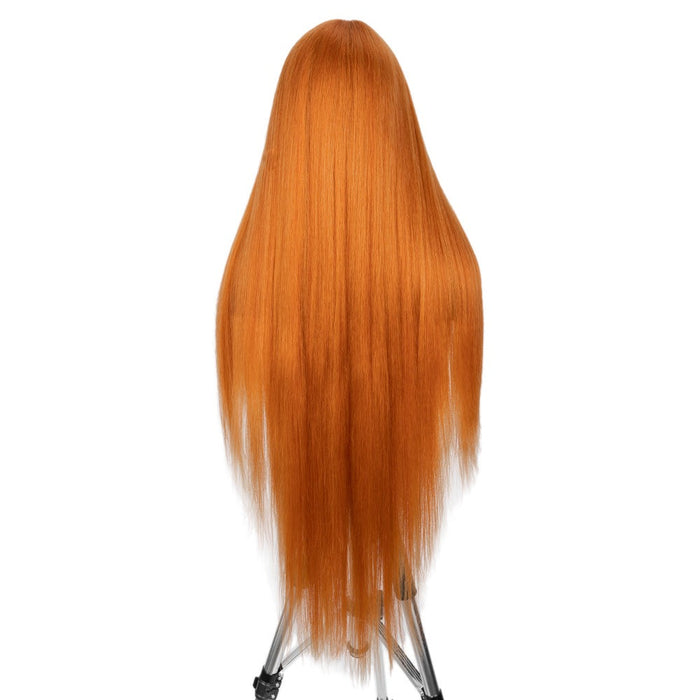 Scalp lace new straight Heat Resistant Fiber Human Hair Wigs