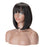 Top quality Remy Hair with Bang Short Straight Bob Human  Hair Wigs