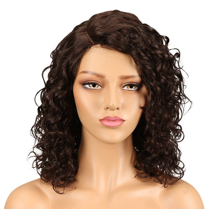 Loose Curly Wave L Part Lace Human Hair Wigs