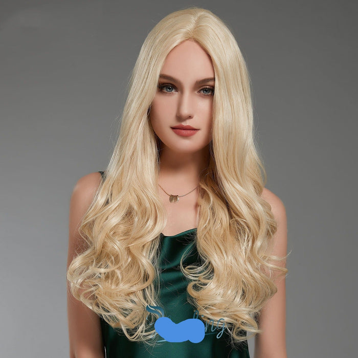 Synthetic Long Wavy Lace Frontal Human Hir Wigs