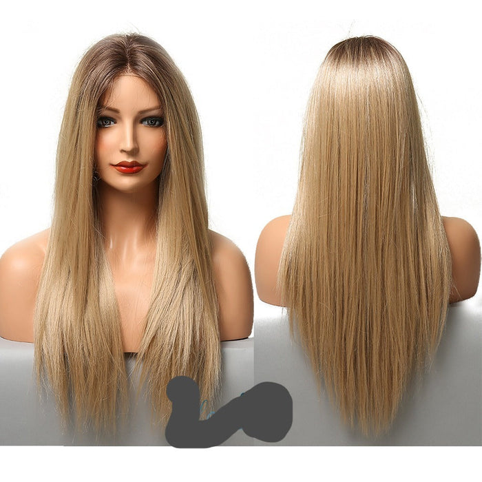 Long Wavy Lace Front Synthetic Human Hir Wigs