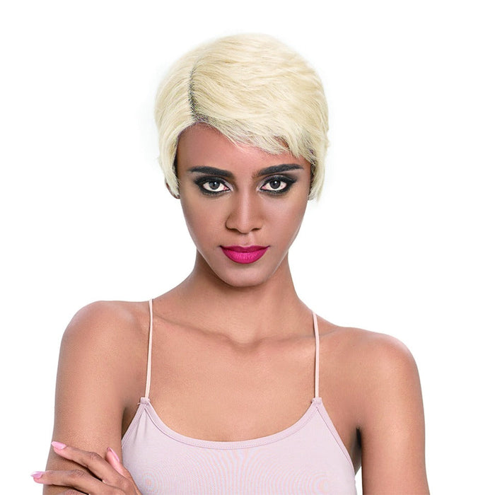 Straight U Part Colored HD 100% Virgin Short Lace Front Human Hair Wigs