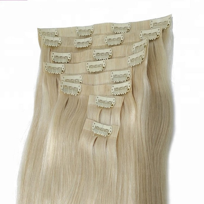 Best hot selling new products seamless skin weft clip in hair extension