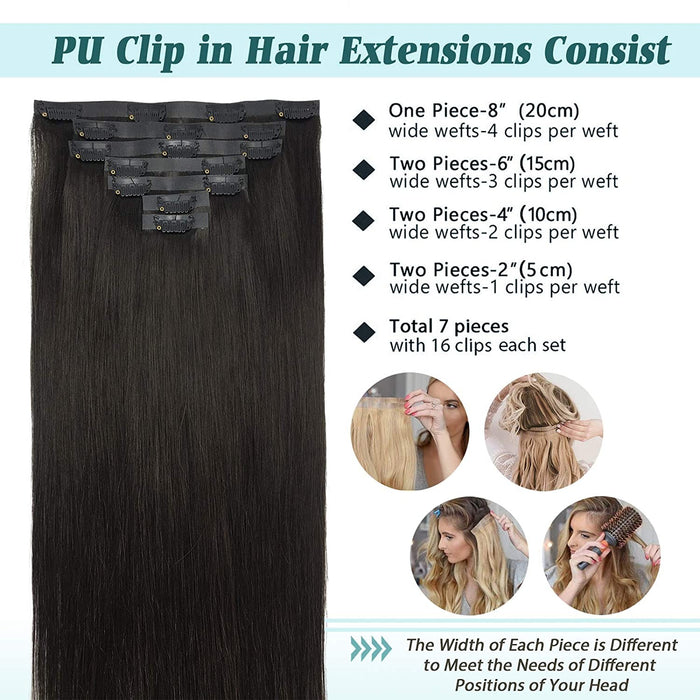 Best hot selling new products skin weft clip in hair extension