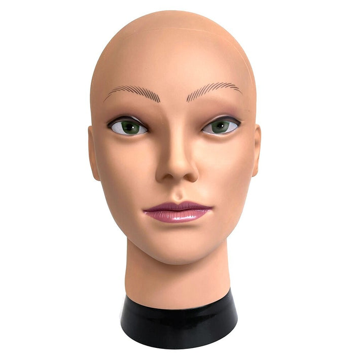 Black African Mannequin Head Without Hair For Making Wig Hat Display Cosmetology Head Female Dolls Bald Training Head