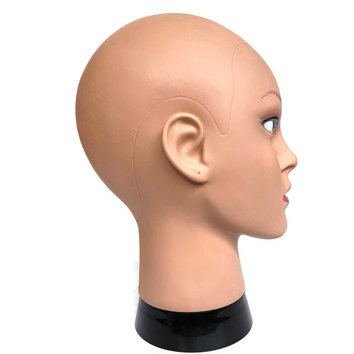 Black African Mannequin Head Without Hair For Making Wig Hat Display Cosmetology Head Female Dolls Bald Training Head