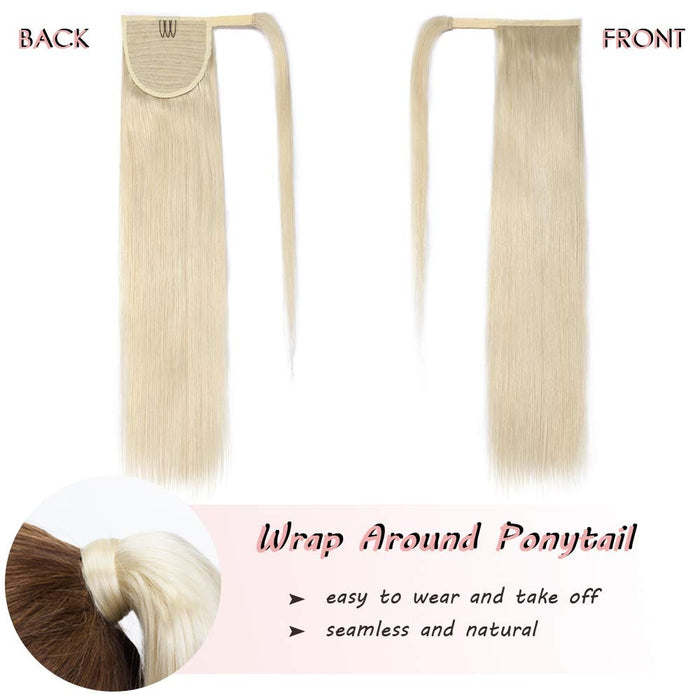 Straight Ponytail Hair Headwear Natural Hair Pigtail Clip-on Hair Ponytail Extensions