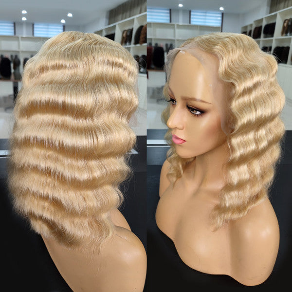 Blonde Wigs 613 Blonde Deep Wave Human Hair Wigs For Sale