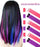 Human hair wholesale virgin hot pink clip in hair extensions