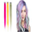 Human hair wholesale virgin hot pink clip in hair extensions