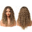 Long Curly Lace Front Water Wave Synthetic Human Hair Wig