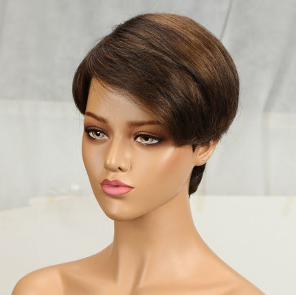 Cuticle Aligned Straight Short Loose Curl/Wave Human Hair Wig