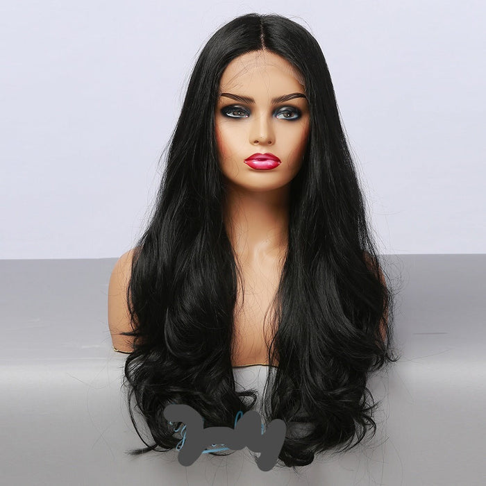 Wave Long Synthetic Heat-resistant Fiber Lace Human Hair Wigs