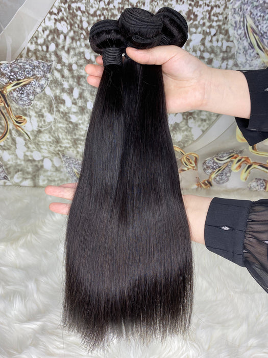 Human Double Drawn Straight Hair Extensions Price Indian Hair Bundles For Women