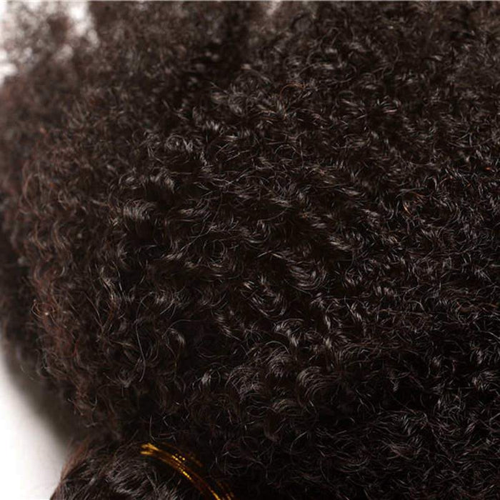 Curly cuticle aligned afro kinky clip in human hair