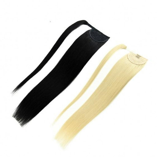 Cuticle aligned ponytail hair extension 100% human